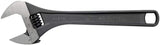 Adjustable Wrench Max Capacity 1 1/2 Black Industrial 12