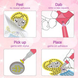 ORIENTAL CHERRY Arts and Crafts for Kids Ages 8-12 - Make Your Own GEM Keychains - 5D Diamond Art Painting by Numbers Kits Girls