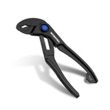 WORKPRO Mini Water Pump Pliers, 4-Inch Groove Joint Pliers, Fast Adjustable Tongue and Groove Pliers with 15-Position Push-Lock,