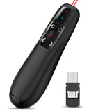 Wireless Presenter Remote Presentation Clicker: USB Type C PowerPoint Clicker with Red Pointer Long Range PPT Control - Universa