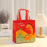 Le Delite Birthday dinosaur theme Design Printed Paper waterproof Carry Bags | Cartoon animals jungle theme Gift Bags for Return