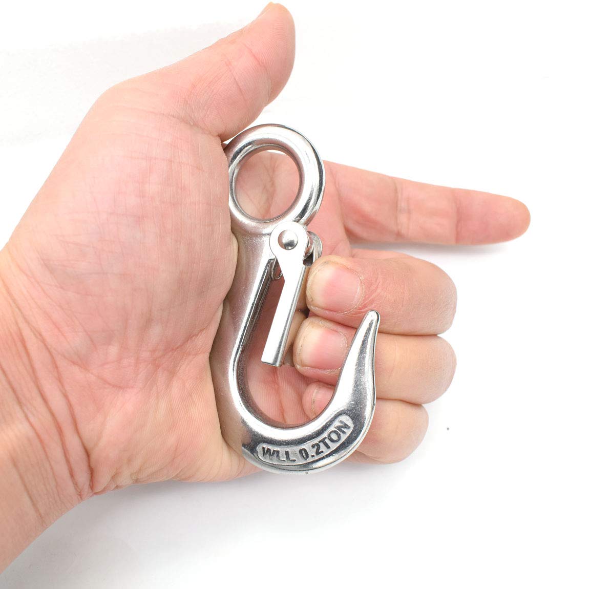 Alele Grab Hooks,Slip Hooks,304 Stainless Steel Lifting Hook Rigging Accessory,440 lbs.Work Load (Grab Hooks 0.2t)