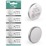 YFCN CR2025 Battery 3V Lithium Battery 5 Count Pack CR2025 Batteries for Key Fobs, Remote Control, lED Candles, Thermometers - C