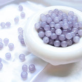 Jabrand 145pcs Glass Beads, 8mm Glass Beads for Barcelet and Jewelry Making DIY Crafts (Dark Gray)