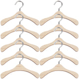 iplusmile 10pcs Wooden Doll Hangers, 2.95 Inch Mini Clothes Hangers for Doll Closet, Dollhouse Wardrobe Accessories, Clothing St
