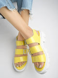 Shoetopia Smart Casual Yellow Sandals For Women & Girls /Uk3,Yellow,3,B0CCRYYQ49