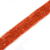2mm Red Agate Faceted Gemstone Round Loose Beads Strand 15.5-16 DIY Jewelry Making