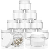 Patelai 16 Pack 2 oz Empty Slime Containers Jars with Lids Round Clear Plastic Jars Wide-mouth Refillable Storage Organizers for