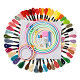 Ilsmysutra Hand Embroidery Kit Embroidery Starter Kits 6 Poly Hoop+100 Colors Thread |Crafts | Needlecrafts & Yarn | Embroidery 