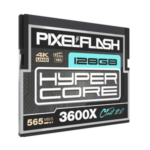 128GB PixelFlash CFast 2.0 Card 3600X HyperCore 565MB/s SATA3 VPG180 C Fast Card Compatible w/DSLR Cinematic Video & Photo Cams