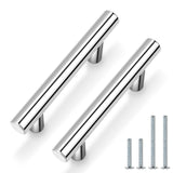 Probrico (25 Pack Brushed Nickel Kitchen Cabinet Pulls 3-3/4 inch Hole Centers, Stainless Steel Cabinet Hardware for Drawer Dres