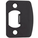 Full Lip 1/4 Round Corner Strike Plate, 21/4 Inches, 15/8 CentertoCenter, Matte Black by Stone Harbor Hardware
