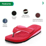 Ortho Joy Doctor Orthopedic Soft Slippers For Ladies Daily Use/Mcr Chappals For Women/Ortho Slippers Women,Red-Pink,6,B08BCN81QZ
