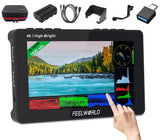 FEELWORLD F6 Pro +Battery +Carry Case 5.5 Inch 1600nits High Bright DSLR Camera Field Monitor with Touchscreen Waveform 3D LUT F
