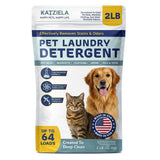 Katziela Enzyme Based Powder Laundry Detergent for Cat Pee, Deodorizer, Urine, Dogs Beds, Pee Pads, Dog Drool, Stain Eliminator 