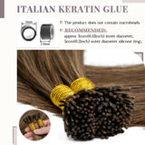 100 Strands/Pack I Tip Remy Human Hair Extensions 16 Inches Cold Fusion Hair Piece Pre Bonded Keratin Stick In Hair Extensions L