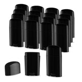 18 Pack 1.7oz Black Empty Deodorant Containers Top-Fill DIY Deodorant Tubes Refillable Travel Plastic Deodorant Bottles Cosmetic