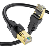 YSONG Cat 8 Ethernet Cable 20ft,High Speed 40Gbps,2000Mhz,26AWG,Gold Plated RJ45 Connector,for Outdoor&Indoor Weatherproof UV,fo