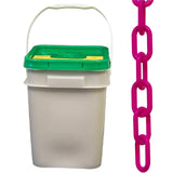 Mr. Chain Plastic Barrier Chain Pail, Magenta, 2Inch Link Diameter, 160Foot Length (50018P)
