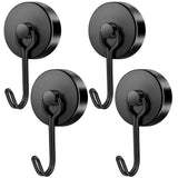 FINDMAG 110lbs+ Heavy Duty Magnetic Hooks, 4 Pack Magnet Hooks for Cabin, Fridge, Kitchen, Cruise Ship Walls, Strong Metal Magne