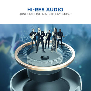 1MORE Triple Driver In-Ear Earphones Hi-Res Headphones with High Resolution, Bass Driven Sound, MEMS Mic, In-Line Remote, High F