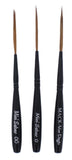 Mack Brush Andrew AMVDMSSet Von Dago Mini Saber Set of 3 Pinstriping Brushes Sizes 001