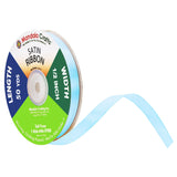 Mandala Crafts Baby Blue Satin Ribbon for Crafts - 50 Yds 1/2 Inch Baby Blue Ribbons for Gift Wrapping - Fabric Ribbons for Flow