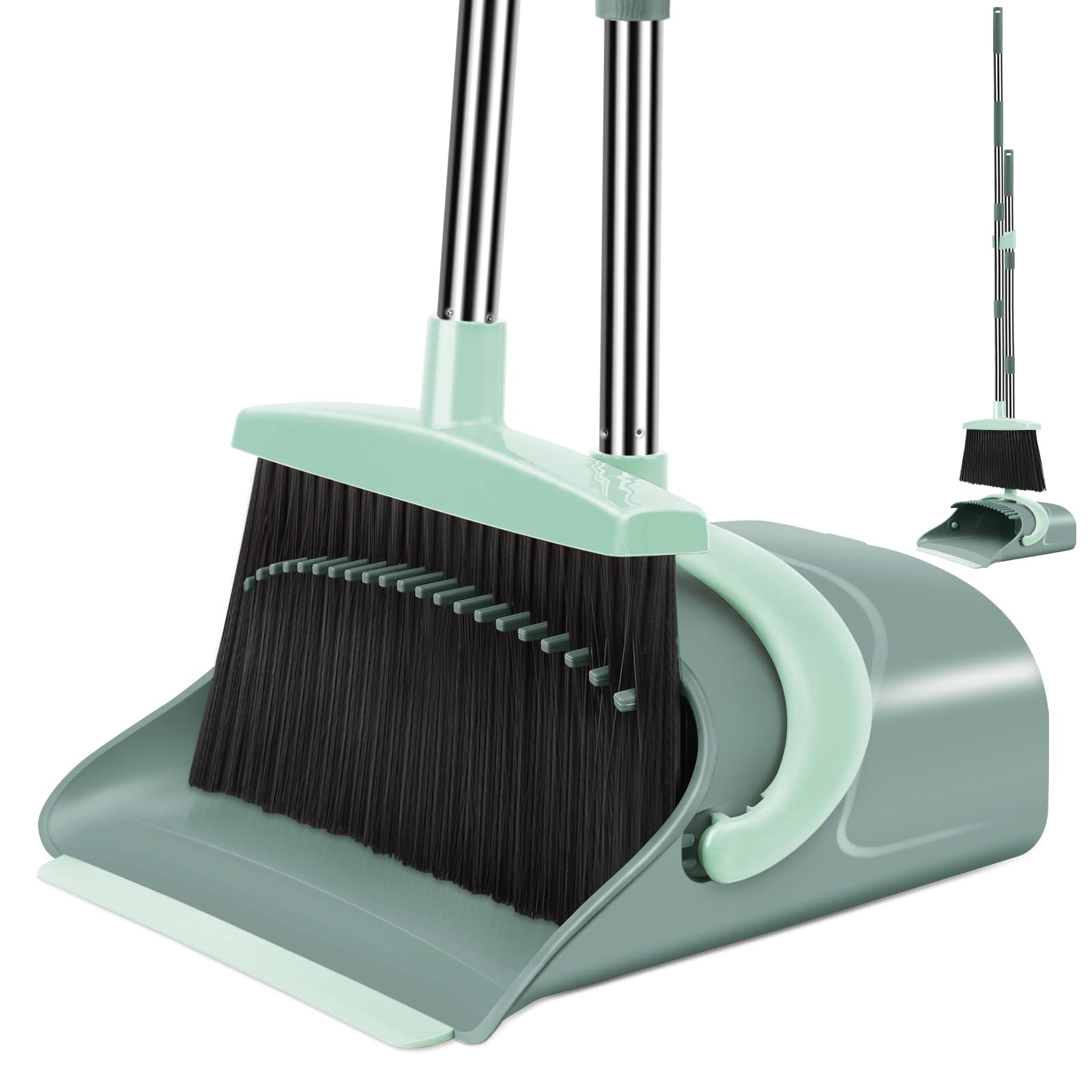 Broom And Dustpan Set, Broom Dust Pan, Dustpan With Long Handle, Broom With Dustpan, Broom And Dustpan Set For Home, Dustpan Com