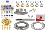 Diy Crafts Grommet Kit 1 Pcs Hole Punch Grommet Installation Tools, Grommets Eyelets Broken Grommet Replacement (Gold/Silver) 