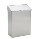 Hospeco ND1E Stainless Steel Feminine Hygiene Receptacle 11.6 x 8.3 x 4.5