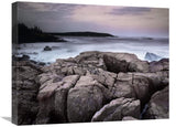 Sunset Of The Atlantic Ocean Near Thunder Hole, Acadia National Park, Maine-Canvas Art-24X18