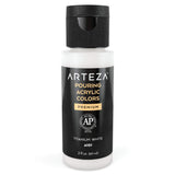 ARTEZA Acrylic Pouring Paint - Titanium White High Flow, 2oz (60ml), No Mixing Needed, For Pouring on Canvas, Glass, Paper, Wood