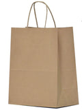 Qutuus Kraft Paper Bags With Handles Bulk 8X4.5X10 100 Pcs Brown Paper Gift Bags Bulk Medium Size Kraft Bags, Brown Bags, Shoppi