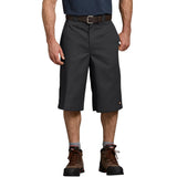 Dickies Mens 15 Inch Inseam Work Short With Multi Use Pocket, Black, 38