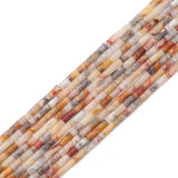 BEADIA Natural Crazy Agate Tube Beads Cylinder 2x4mm 38cm/Strand Stone Beads for Jewelry Making