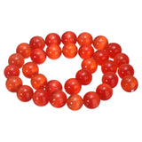 HARFINGTON 32pcs Red Cat's Eye Stone Beads 12mm Round Smooth Gemstone Crystal Loose Bead for Jewelry Making Bracelets Necklace E