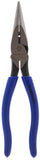 Southwire LNP8SD 8 Heavy Duty LongNose Pliers with Side Cutter; Stripper; & Dipped Handles; Blue