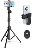Liphisy 64Tripod for Cell Phone & Camera, Phone Tripod with Remote and Phone Holder, Sturdy & Stable Height Adjustable Multi