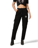 Toplot Cotton Multi-Pocket Cargo Pant For Women (Women-Up-Cargo-5178-Black-30),Black,30,B0CYQ94SMP