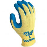 SHOWA Atlas KV300 Natural Latex Palm Coated A3 Cut Resistant Safety Glove with Kevlar Liner, for Vending Machines, 10-Gauge, X-L