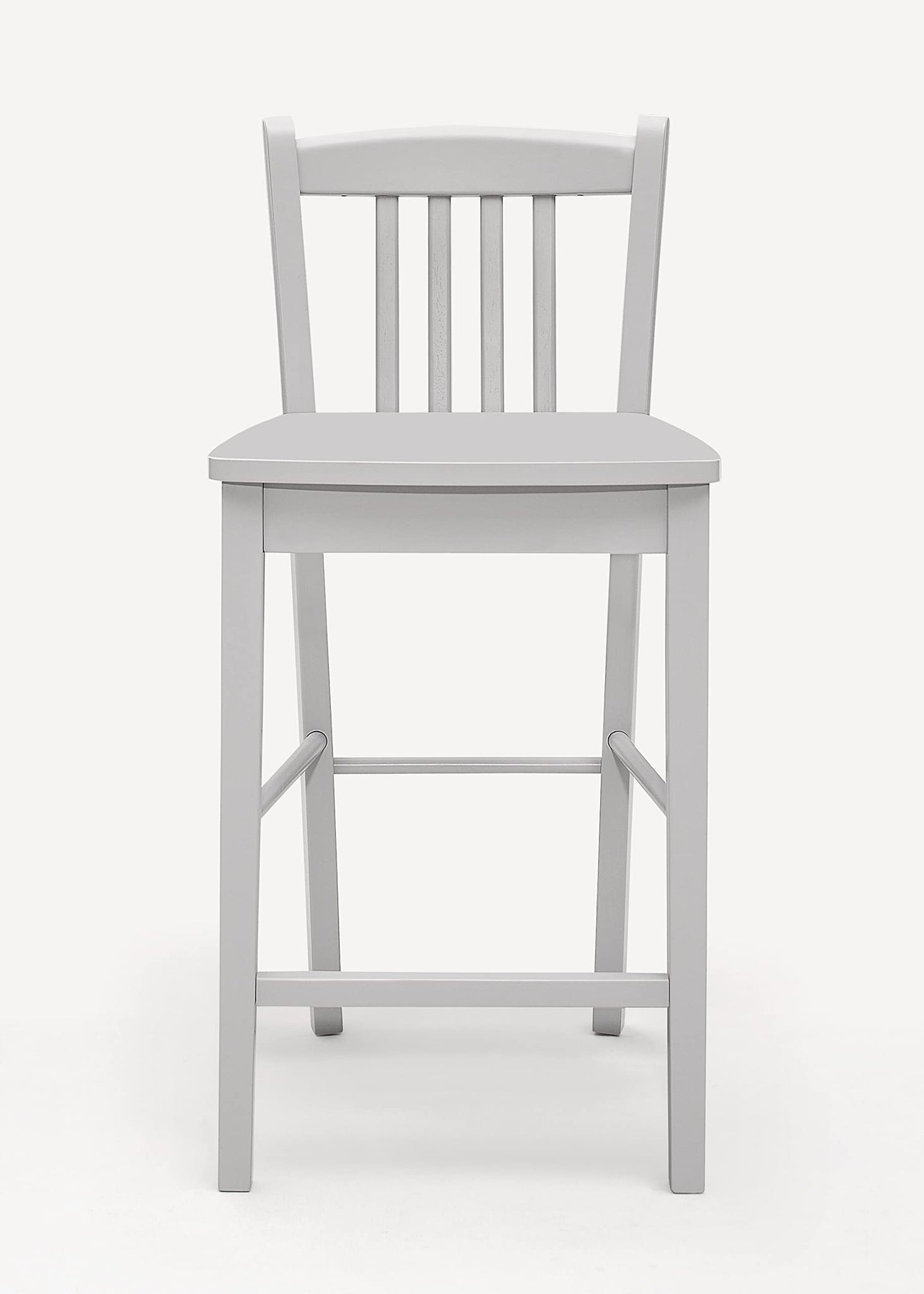 Jofran Tribeca Contemporary Slatback Counter Height Stool Set Of 2, 18 D X 15.8 W X 34.7 H, Ash Grey