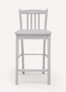 Jofran Tribeca Contemporary Slatback Counter Height Stool Set Of 2, 18 D X 15.8 W X 34.7 H, Ash Grey