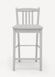 Jofran Tribeca Contemporary Slatback Counter Height Stool Set Of 2, 18 D X 15.8 W X 34.7 H, Ash Grey