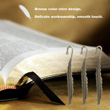12pc Antique Tibetan Silver Carved Hook Bookmarks Handmade Office Stationery Gift
