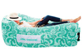Chillbo Shwaggins Inflatable Couch - No-Pump Setup, Ripstop Polyester, Stability Pegs, Fun Prints, Portable Air Lounger for Beac