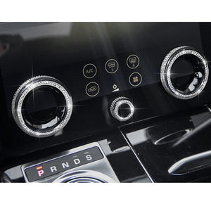 Microck Bling Accessories For Range Rover Evoque 2020-2022 And Velar 2018 2019 2020 2021 2022 Air Conditioner Switch Knob Cover