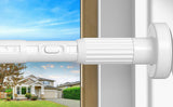 ZipGlo White Tension Curtain Rod 41-166In(4-14Ft), Extra Long Outdoor Curtain Rod No Drilling for Window or Bathroom Patio, Adju