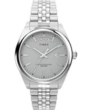 Timex Mens Legacy 41mm Watch - Stainless Steel Bracelet Gray Dial Stainless Steel Case