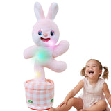 Talking Dancing Bunny Baby Toy for Kids Interactive Plush Toddlers Toys Talking Bunny Repeats What You Say Realistic Plush Educa