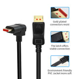 ALYYDBG 8K@60Hz 90 Degree Right Angle DP 1.4 Cable, Male to Male Right Angled Displayport 1.4 Cable Cord 8K@60Hz, 4K@144Hz, 2K@1